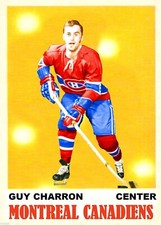 Custom made OPC style 1970-71 Montreal Canadiens Guy Charron Hockey card