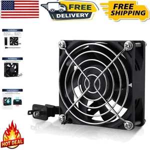 Versatile 80mm AC Cooling Fan with Dual-Ball Bearings for Long-Lasting Use - Picture 1 of 9