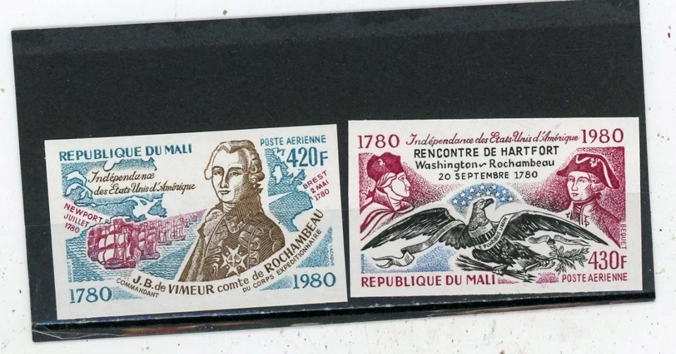 Malí 1980 Bicentenario Scott# C393-4 Como Nuevo NH Imperf Foto 1 de 1