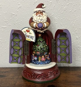 Statuina scena nascosta Babbo Natale Jim Shore Believe 2009 4016075 decorazione albero di Natale - Foto 1 di 6