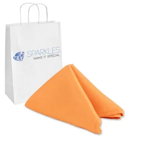 100 pcs 17"x17" inch Polyester Cloth Napkin - Orange - Wedding Linen uj - Picture 1 of 6
