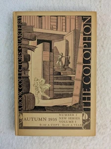 THE COLOPHON A Book Collector's Quarterly New Series Volume 1, Number 2 1935 - Picture 1 of 9