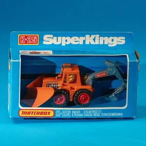 Matchbox SuperKings / K-25  Muir Hill Digger & Plough / 1979 Unpunched Box / MIB - Picture 1 of 6