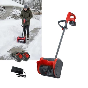 Akku Schneefräse Schneeschieber Schneekehrmaschine 2Akkus für Fahrbahnfreigabe - Bild 1 von 13