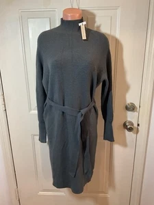 TAHARI, taglia Med, grigio antracite, abito maglione con cintura allacciata. Orig. 88€. NUOVO - Foto 1 di 12
