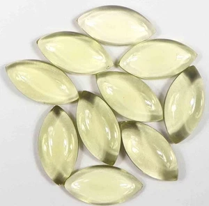 Natural Lemon Quartz Marquise Cabochon 5x10mm to 12x24mm Gemstone - Picture 1 of 1