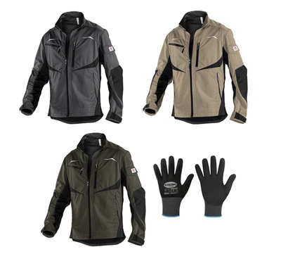 Jacke Softshell Arbeitsjacke Bundjacke Berufsjacke KÜBLER + Arbeitshandschuhe - Bild 1 von 4