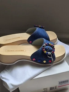 Marc Jacobs Denim Slide Sandals 9US /39 IT - Picture 1 of 10