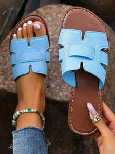 Women's flip flops sandals baby blue! Very comfortable quality! 37/ 4 UK - Picture 1 of 7