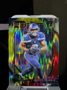 2024 Select Kenneth Walker III Club Level Red n Yellow Shock Prizm #276 Seahawks - Picture 1 of 2