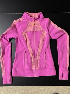 Ivivva by lululemon size 10 Girls Pink Athletic Full Zip Jacket Pockets - Picture 1 of 3