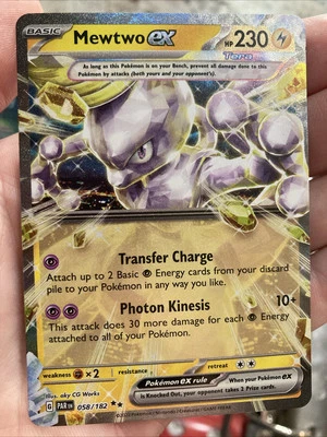 Mewtwo ex 058/182 Sv04: Paradox Rift Holo - Image 1 of 3
