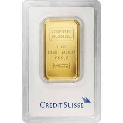 Barra de ouro Credit Suisse 1 oz (nova com ensaio) - Imagem 1 de 2