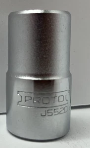 PROTO 20mm 12-Point Socket 1/2 Drive Standard Chrome Made in USA Metric J5520M - Picture 1 of 11