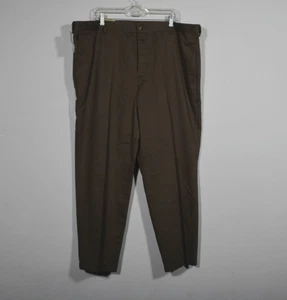NWT Men's Dockers Brown Comfort Khaki Flat Front Dress Pants Size 44 x 30 - Picture 1 of 4