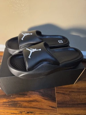 Sandalias Nike Air Jordan Franchise Slides negras blancas para hombre talla 10 Foto 1 de 4