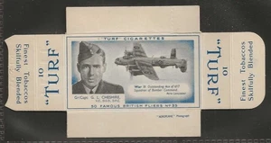 CARRERAS-UNCUT SINGLE TURF SLIDE-FAMOUS FLIERS 1956-#39- GL CHESHIRE - Picture 1 of 2