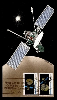 DR WHO 1991 FDC SPACE GEERLINGS HAND COLORED CACHET COMBO M59541 - Image 1 of 2