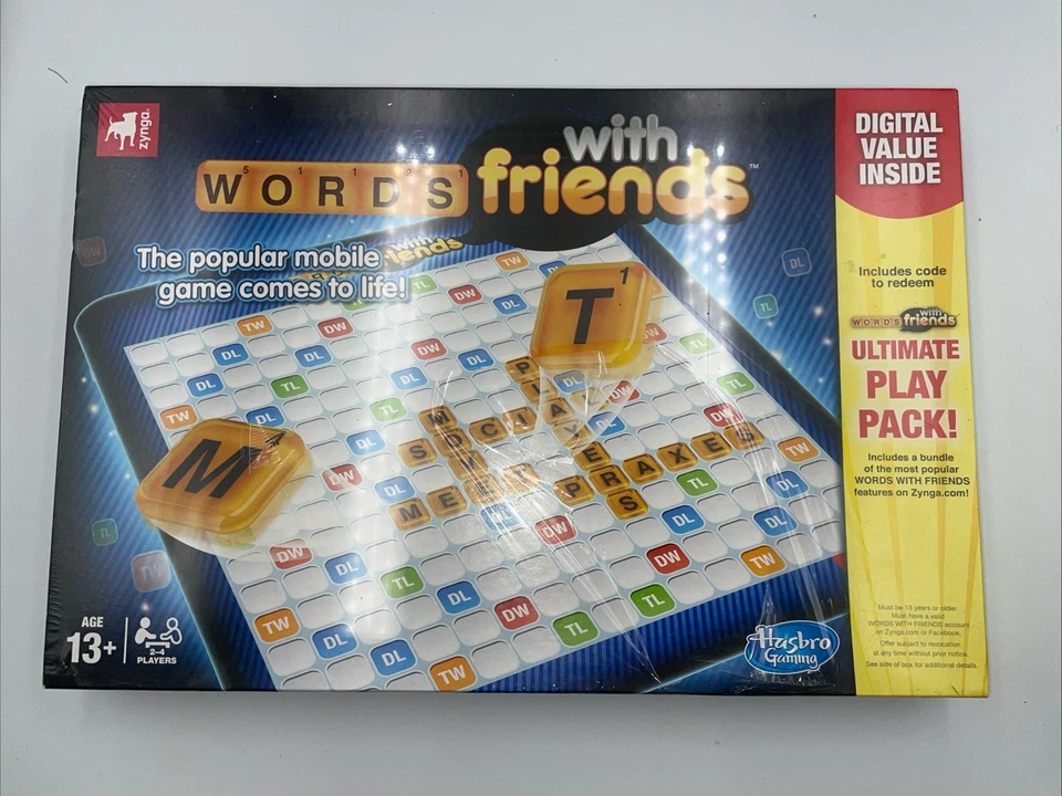Words With Friends Board Game Hasbro Zynga Gaming 2012 (Small Seal Tear) - Image 1 of 3