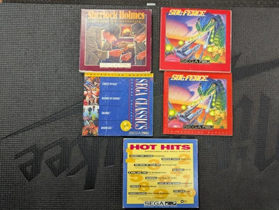 SEGA CD Game Pack & Manuals: Sol-Feace Sega Classics Rock Paintings Sherlock - Image 1 of 4