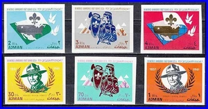 AJMAN 1967 BOY SCOUT JAMBOREE imperforato MNH CV.9,00 EURO - Foto 1 di 1