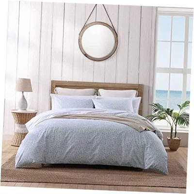 - Juego de funda nórdica, juego de cama reversible de algodón con Queen Koya Bay Blue Foto 1 de 4