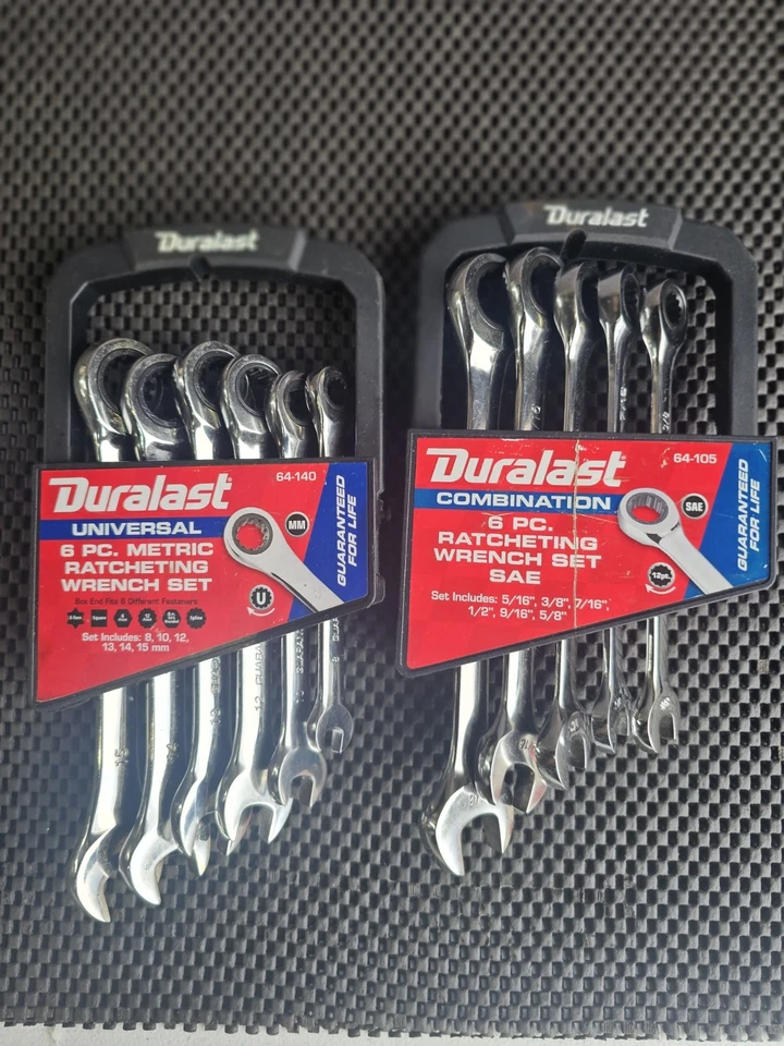 Duralast 64-105 And 64-140 Reversible 6 pc. Metric Ratcheting Wrench Set - Image 1 of 4