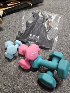 Core Balance Hex Dumbells Set With Rack 12kg - Picture 1 of 1