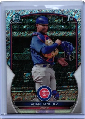 Adan Sanchez 2023 Bowman Chrome 1st Shimmer Refractor #BCP-219 Cubs - Image 1 of 2