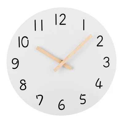 10'' Wooden Wall Clock Small Frameless Clocks with Silent Quartz Movement - M... - Image 1 of 4