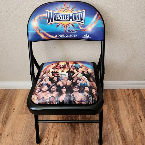 WWE Wrestlemania 33 Rare Ringside Folding Chair Orlando Florida 2017 - See Pics Cover