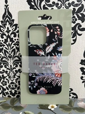 Geniune Ted Baker Negro Flores iPhone 14 Pro Max Delgado Estuche a Presión Nuevo con Etiquetas Foto 1 de 3