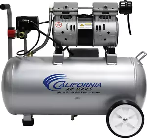 Compresor de aire ultra silencioso y sin aceite 8010 1,0 HP, tanque de acero de 8 galones, ligero - Imagen 1 de 12