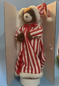 Vintage 1992 Musical & Illuminated Animated Christmas Bear Figur 18,5" Boxed - Bild 1 von 9