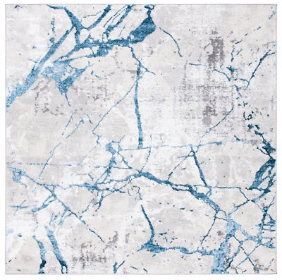Safavieh Amelia GREY / BLUE 3' X 3' Square Area Rug - ALA293F-3SQ - Image 1 of 3