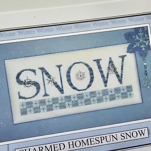 Hinzeit Charmed Homespun Schnee Weihnachten Kreuzstichmuster mit Charms - Bild 1 von 6