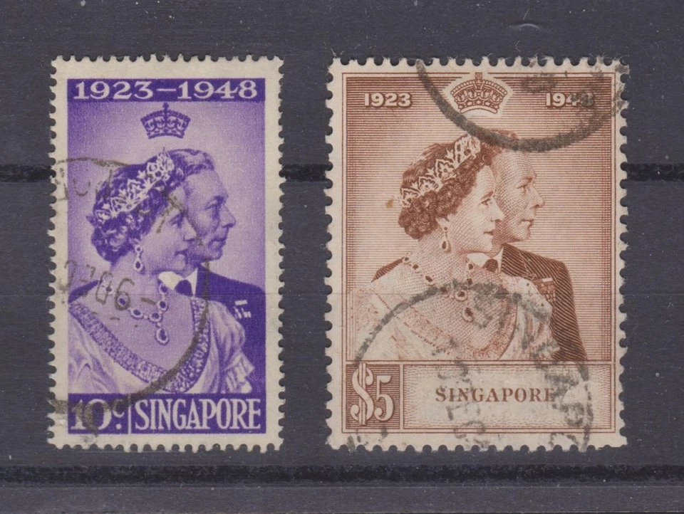 SINGAPORE 21-22 1948 Silver Wedding used - Image 1 of 1