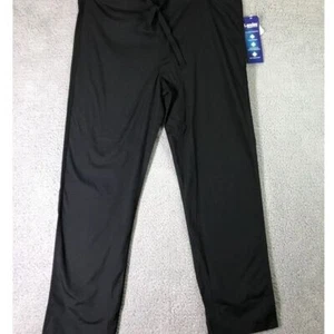 Landau Pants Women Medium Work Scrub Essentials Black Drawstring 7602 NWT - Picture 1 of 9
