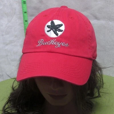 OHIO STATE UNIVERSITY baseball cap Buckeyes women’s hat OSU classic leaf logo - Image 1 of 3