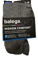 Balega Hidden Comfort Socks, No-show Athletic Socks, LG, Gray