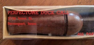 VTG 1950's Charlie Bishop Perfectone Duck Call Davenport Iowa w Original Box - Picture 1 of 11