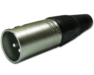 XLR 3-Pin Male Audio Cable Connector Snake Plug Solder Mic Microphone Silver New - Picture 1 of 3