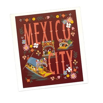 RIFLE PAPER CO. Art Print - Greetings From Around World | MEXICO CITY- 12" x 11" - Image 1 of 2