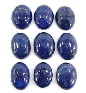 174.50 CT Natürlich Lapislazuli Lose Edelstein 19-21 MM Cabochon 9 Stück - 1047 - Picture 1 of 2