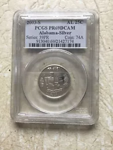 2003-S Alabama Statehood Silver Quarter PCGS PR69DCAM - Picture 1 of 4