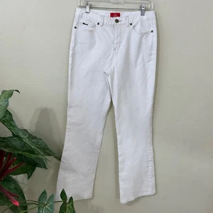 Oscar De LA Renta Jeans women’s US 12/ 30” white flair leg denim. - Picture 1 of 14