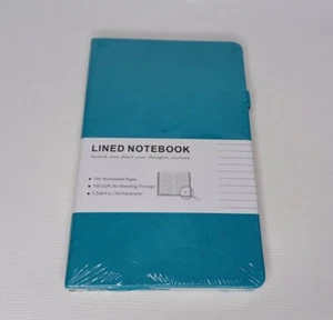 Blue Faux Leather Lined Notebook Journal 156 Numbered Pages - Picture 1 of 9