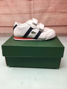 Lacoste Toddler baby Tourelle CLC Sneakers White Blue Red 7-29SPI3022X96 Shoes - Picture 1 of 6