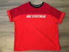 Nike Sportswear, 2 Tone Red, Red Tag, Rolled Short Sleeves, Womens Xl Shirt