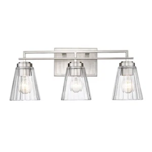 Z-Lite Lyna 3 Light Vanity, Brushed Nickel/Clear - 823-3V-BN - Picture 1 of 1